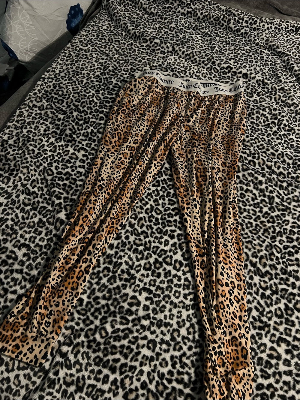 Juicy Couture Girls' Leopard Print Leggings - Tan and Black